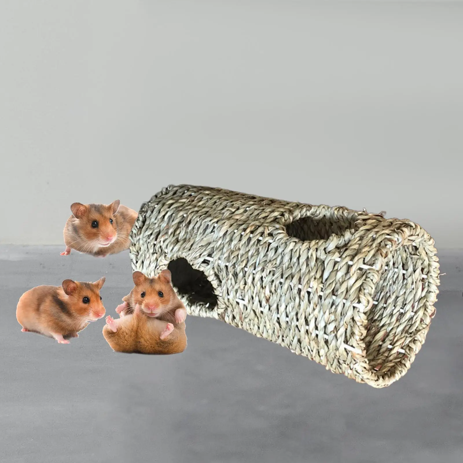 الهامستر العشب نفق دائم خفيفة الوزن أنبوب لدغ منزل نفق القش للهامستر القنفذ الفئران Ferrets الحيوانات الصغيرة الحجم