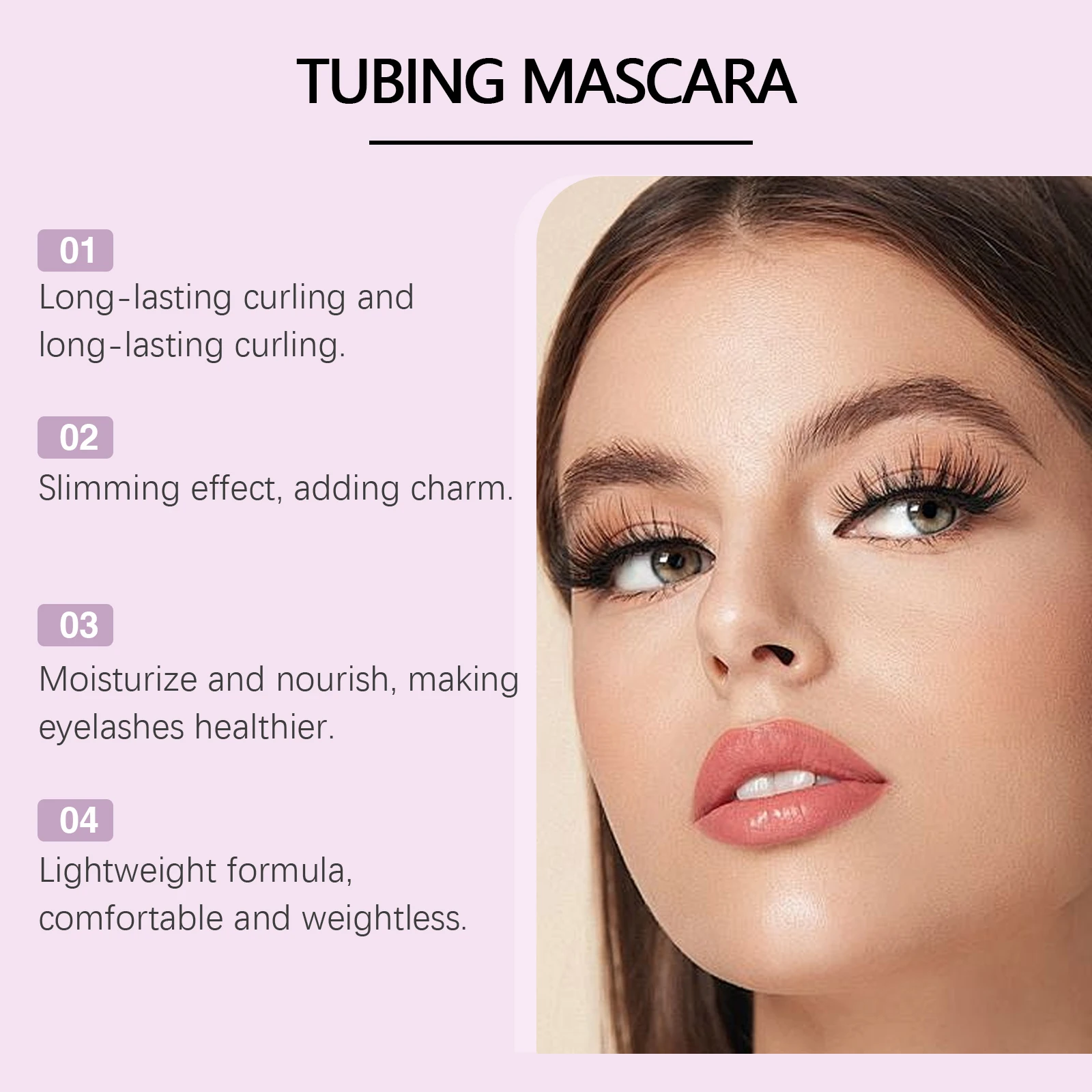 Black Mascara Smudge Proof Long Lasting Lash Volumizing Makeup_voghion.com