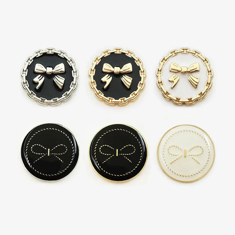 

6Pcs 15mm-25mm Metal Button For Clothing Luxury Designers Gold Decoration Sewing Buttons Handmade DIY Women Coat Accessories