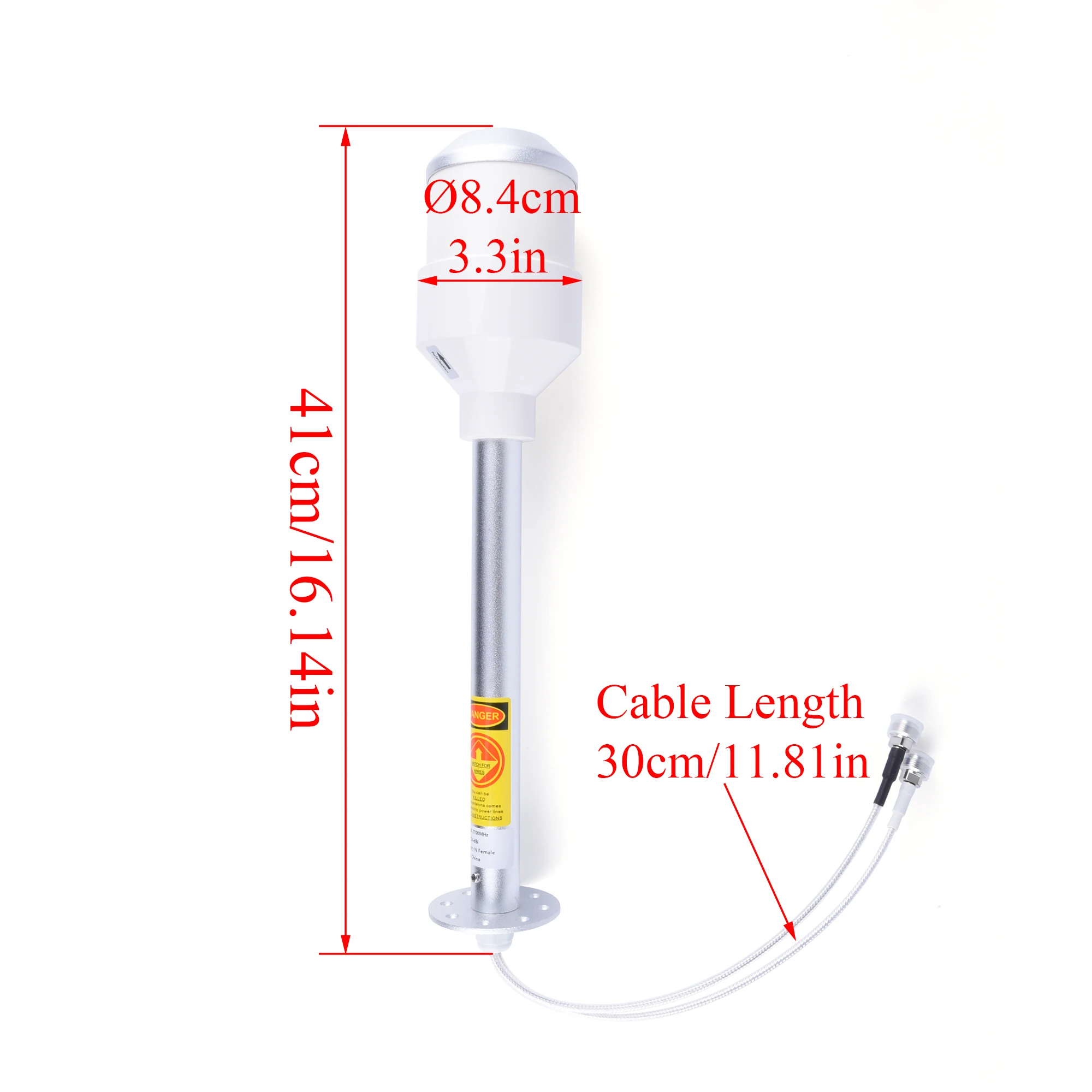 1PCS 2×24dBi 4G LTE 포물선형 그리드 안테나 1700-2700MHz 라우터용 실외 N 여성용 안테나