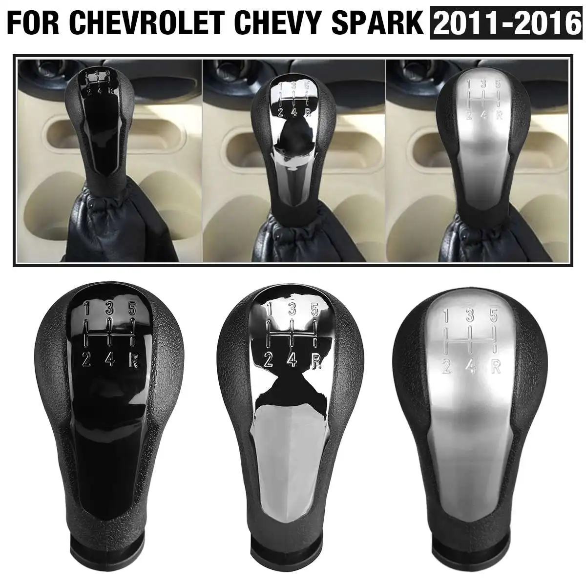 Perilla De Cambio De Marchas Para Chevrolet Chevy Spark 2011 2012 2013 2014 2015 Palanca Stick Polaina Cubierta De Arranque Collar Accorio De 5 Velocidad - AliExprs 34