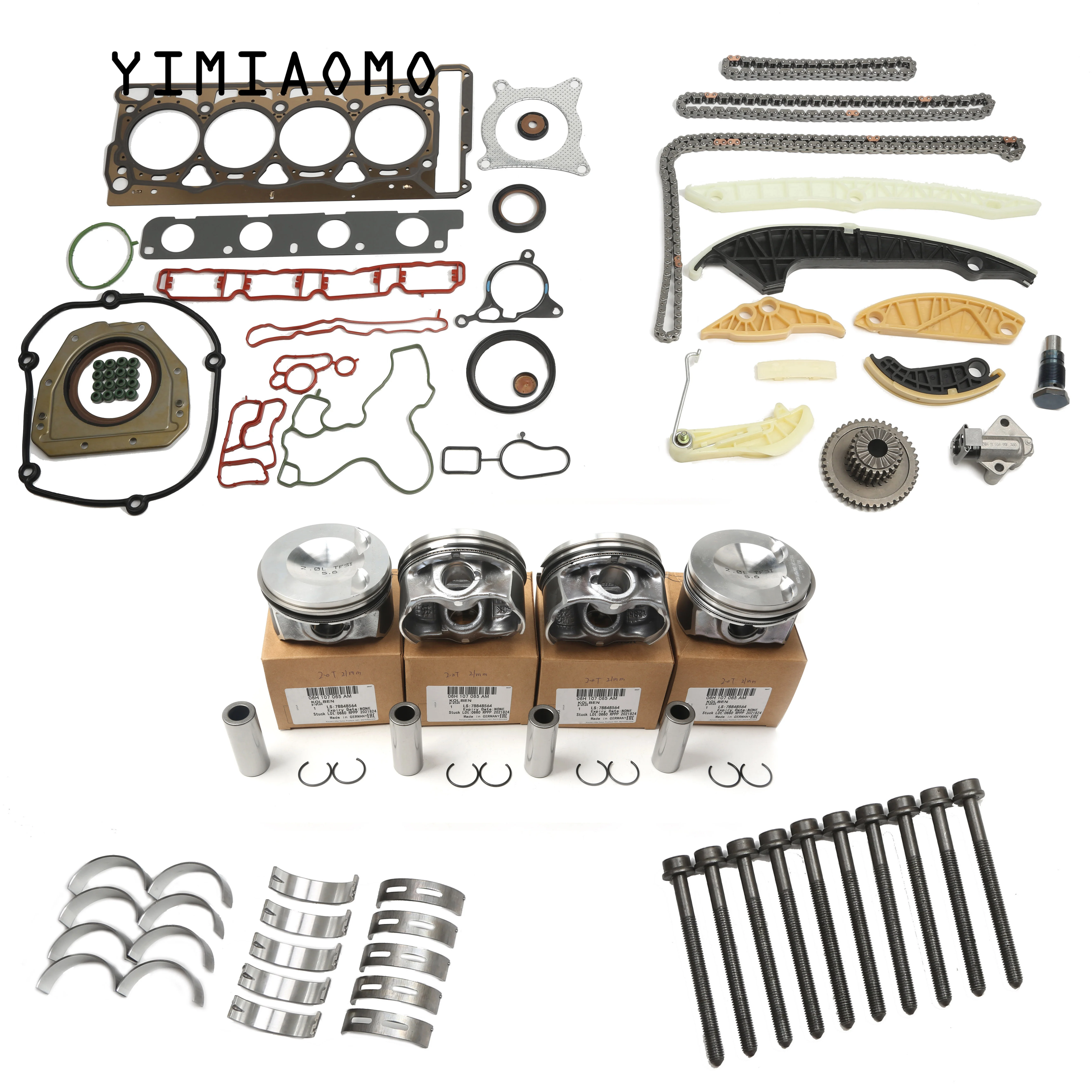 Engine Overhaul Rebuilding Kit 06H 107 065 DM Gaskets Seals Timing Chain  Tensioner For VW Tiguan Golf Audi A4 A5 Q5 Skoda 2.0TSI AliExpress