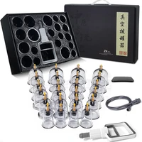24 Pieces Vacuum Cupping Cup Body Massager Suction Cups Set Plastic Vacuum Cupping Pump Therapy Cans for Massage Health Care 1