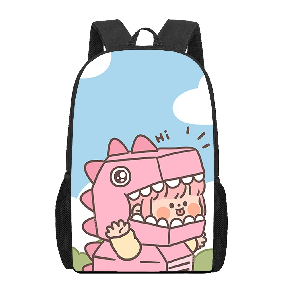 Cartoon dinosaur School Bags For Girls Boys Print Kids Backpacks Women Mochila Students Book Bag Children Shoulder Bag