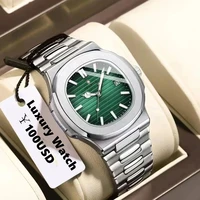 New Casual Business Man Silver Clock Men Luxury Watch Automatic Watches Mens Fashion Quartz Wristwatches Orologio Uomo 2026