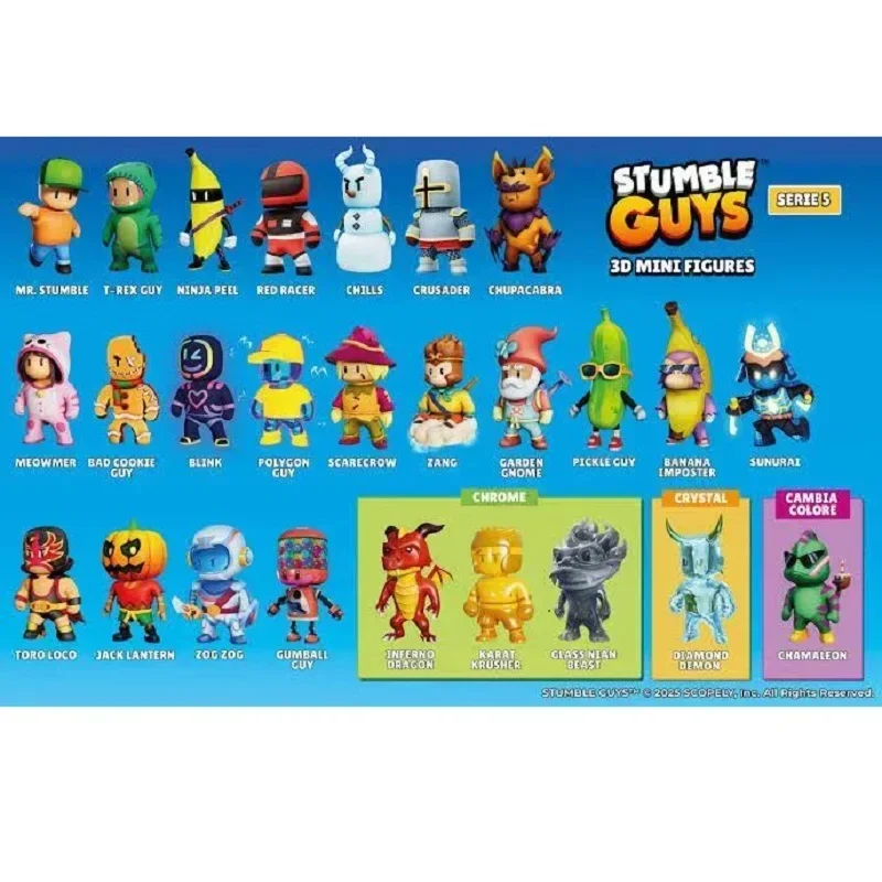 2025 Neue Stumble Guys 3D Mini-Figuren Serie 5 Spiel-Actionfiguren 4-5cm Sammelfiguren Kinder Beste Überraschungs-Geburtstagsgeschenke