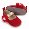 Spring and Autumn Red Velvet Princess Shoes Baby One Year Gift Shoes 0-12 Month Girl Soft Sole Lightweight Walking Shoes 3