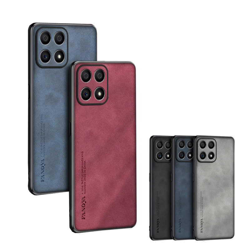 Luxurious Shockproof Matte Leather Phone Case with Soft Back Cover and Skin Feel Finish