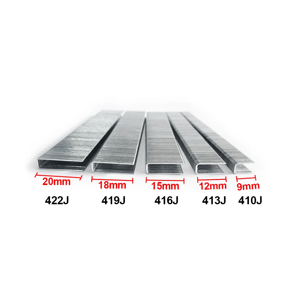 3610Pcs 410J 413J 416J 419J 422J Staple Framing Tacker U Shaped Nail For Electric Stapler Gun Furniture Cabinet Woodworking 3