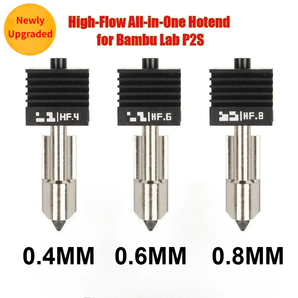 HighFlowP2SHotendforBambuLabH2sH2dNozzle0.4/0.6/0.8MMQuickSwapCompatibleA1RemovableHardenedSteelNozzles-AliExpress