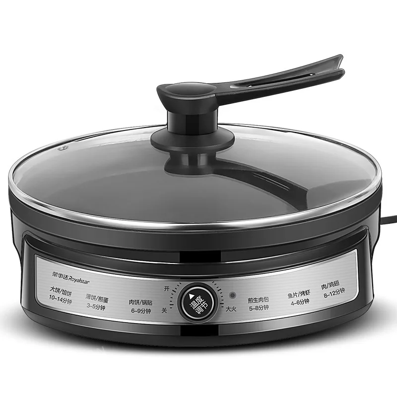 

Electric Crepe Maker Heating Steak Frying Pan BBQ Grill Skillet Pancake Pizza Baking Machine Waffle Pancake Maker