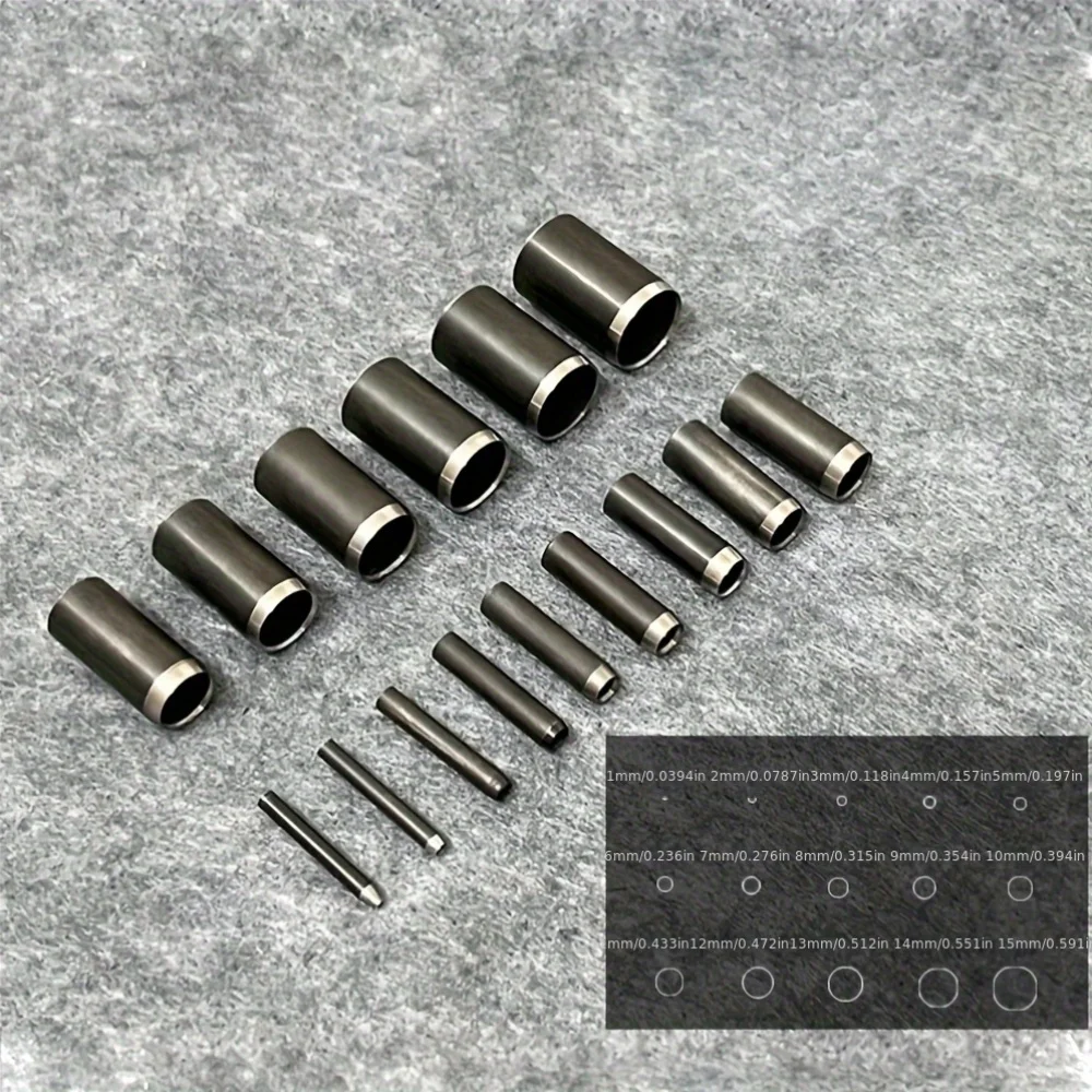 15 Sizes Round Hole Punch(1-15mm), Hollow Punch Cutter Tool Set with Storage Case, Leather Hole Punch, Leather Craft Die Cutter