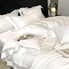 4Pcs Luxury 1000TC Egyptian Cotton White Hotel Style Bedding Set Hollow Wide Edge Duvet Cover Bed Sheet Fitted Sheet Pillowcases 1