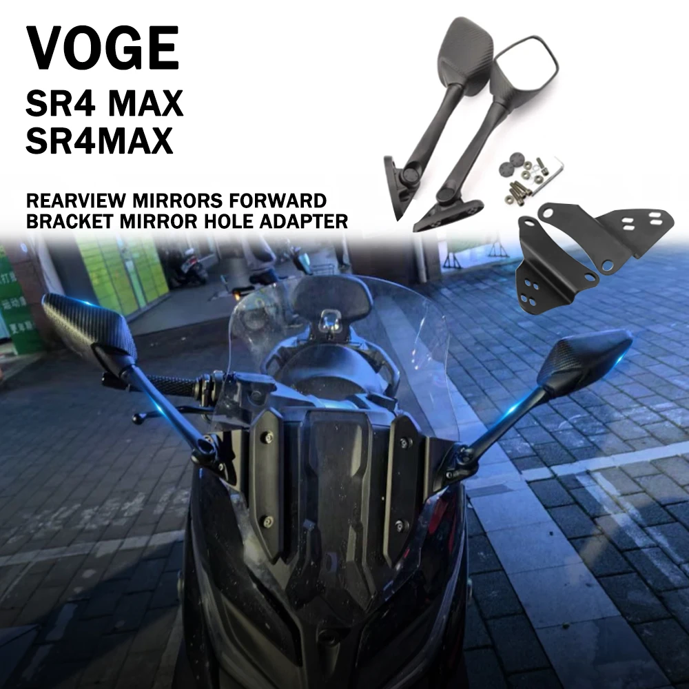 

Motorcycle Accessories Rearview Mirrors Forward Bracket Mirror Hole Adapter FOR VOGE SR4 MAX SR4MAX