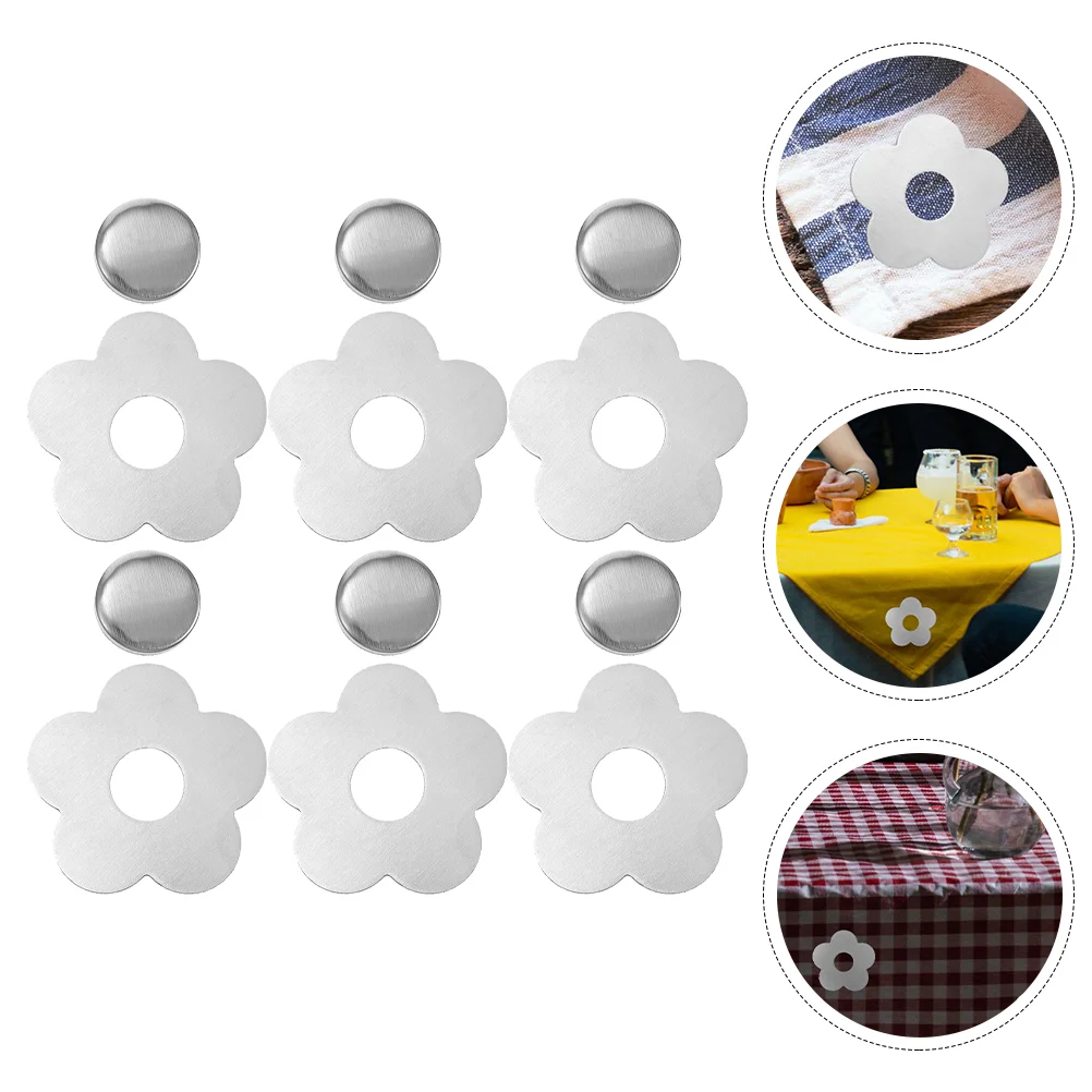 

6pcs Flower Shape Table Cloth Pendant Sturdy Table Cloth Windproof Fixator