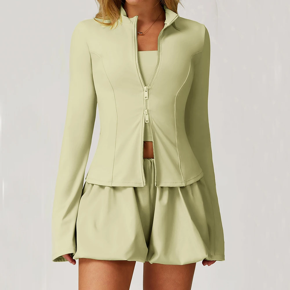 Summer Yoga Suit High-end Standing Collar Long Sleeved