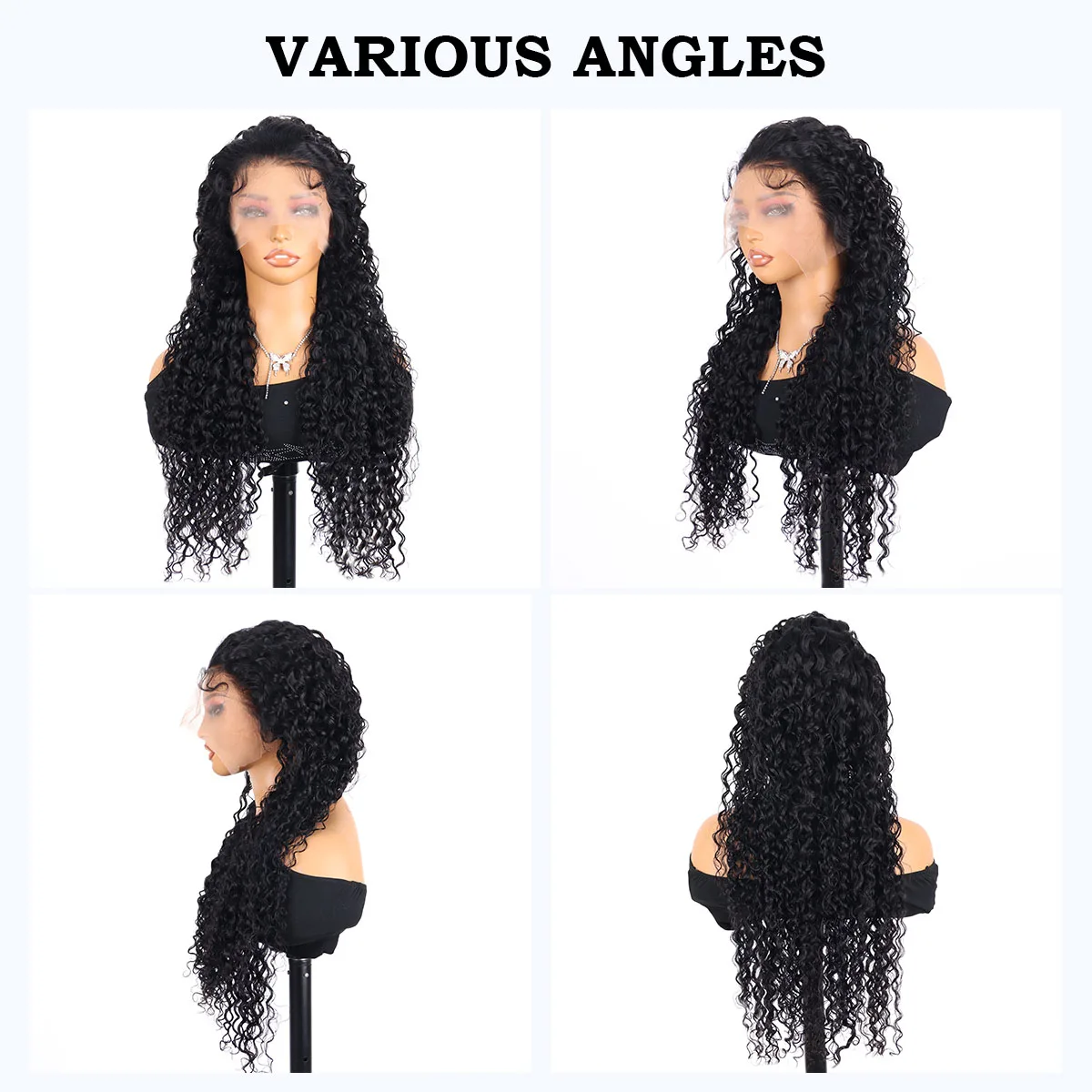 250 Density 13x6 Kinky Curly HD Lace Frontal Wigs Brazilian 30 40 Inch Water Deep Wave 13x4 Lace Front Human Hair Wig For Women 5