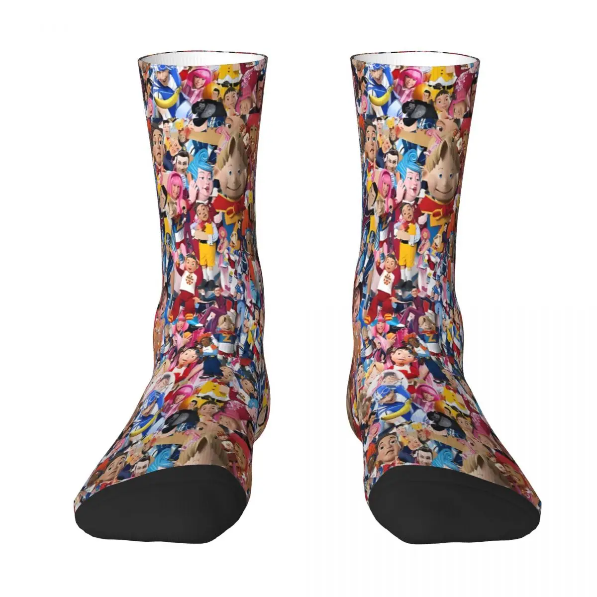 

Lazy Town Collage Sock Socks Men Women Polyester Stockings Customizable Funny