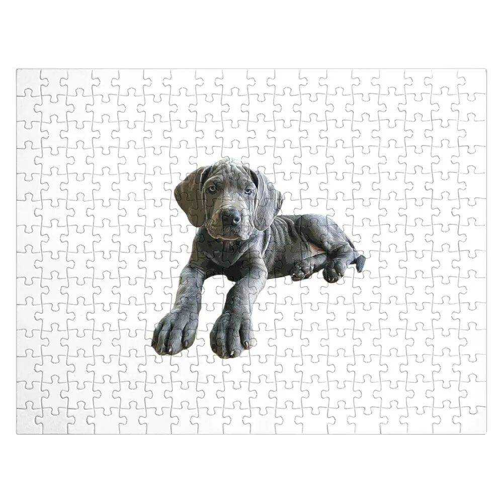 

Great Dane Blue Puppy Dog Jigsaw Puzzle Wooden Decor Paintings Wooden Puzzle