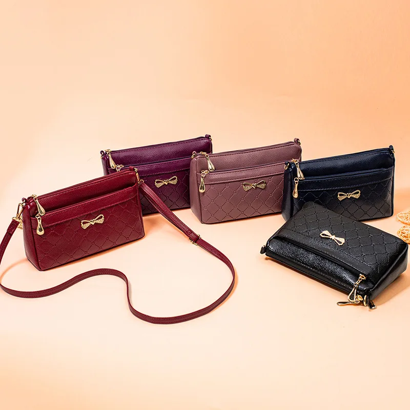 

Women Bowknot Leather Small Handbags Female Shoulder Crossbody Bag High Quality Ladies Messenger Purse Tote