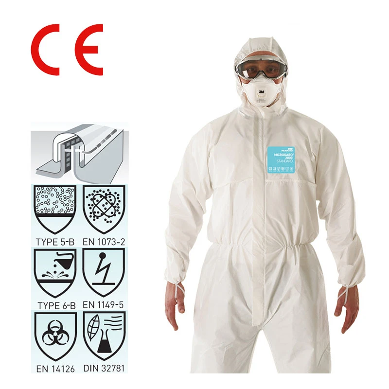 Traje de protección química CE, ropa de trabajo transpirable, uniforme a  prueba de polvo, aislamiento, desinfección, pintura, bata de pulverización|  | - AliExpress