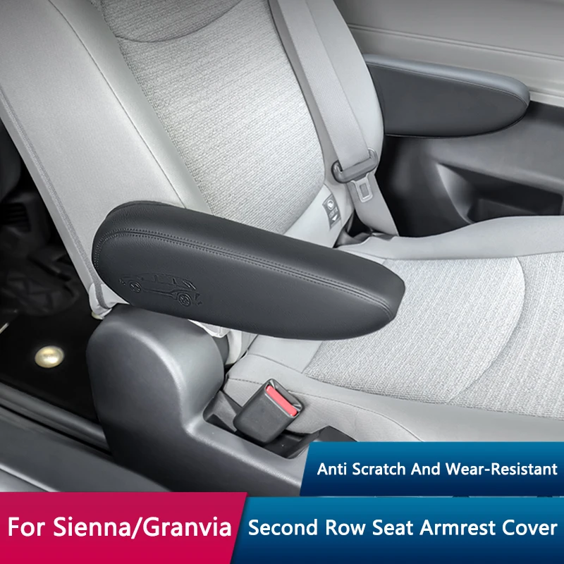

QHCP Second Row Seat Armrest Cover Gloves Middle Row Protective Leather Cover Cushion Modification For Sienna/granvia