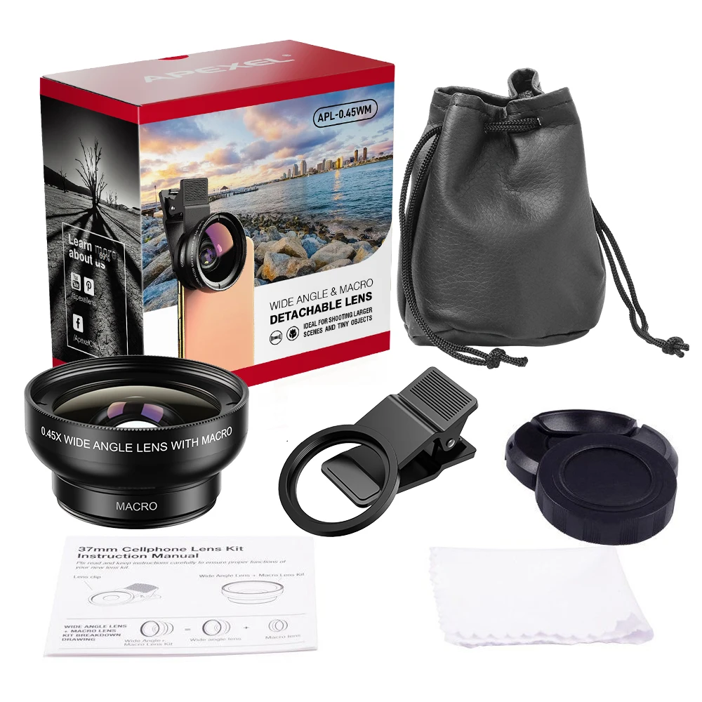 Xs Max Camera Lens Kit Wide Lens Iphone Xs APEXEL Phone Lens Kit