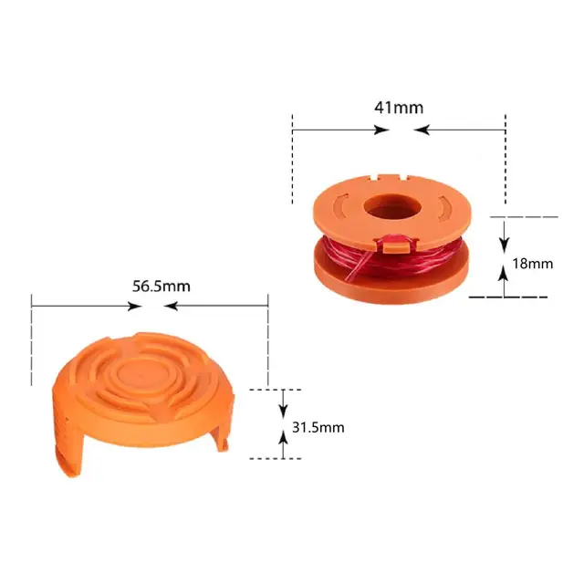 1 Beállított Gyomi Evő Húr Gyorsabban Gyorsulás Csökkentő Ellenállás Csere Fűnyíró Kötél Trimmer Orsó Burkolata A Worx -Hoz - Image 6