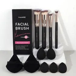 MAANGE 11-Piece Deluxe Makeup Tool Set (Black)