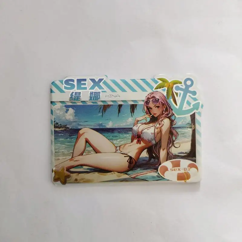 Anime One Piece Boa Hancock Nefertari D Vivi Charlotte Pudding Violet Hina Tashigi Collectible Card Toy Christmas Birthday Gift