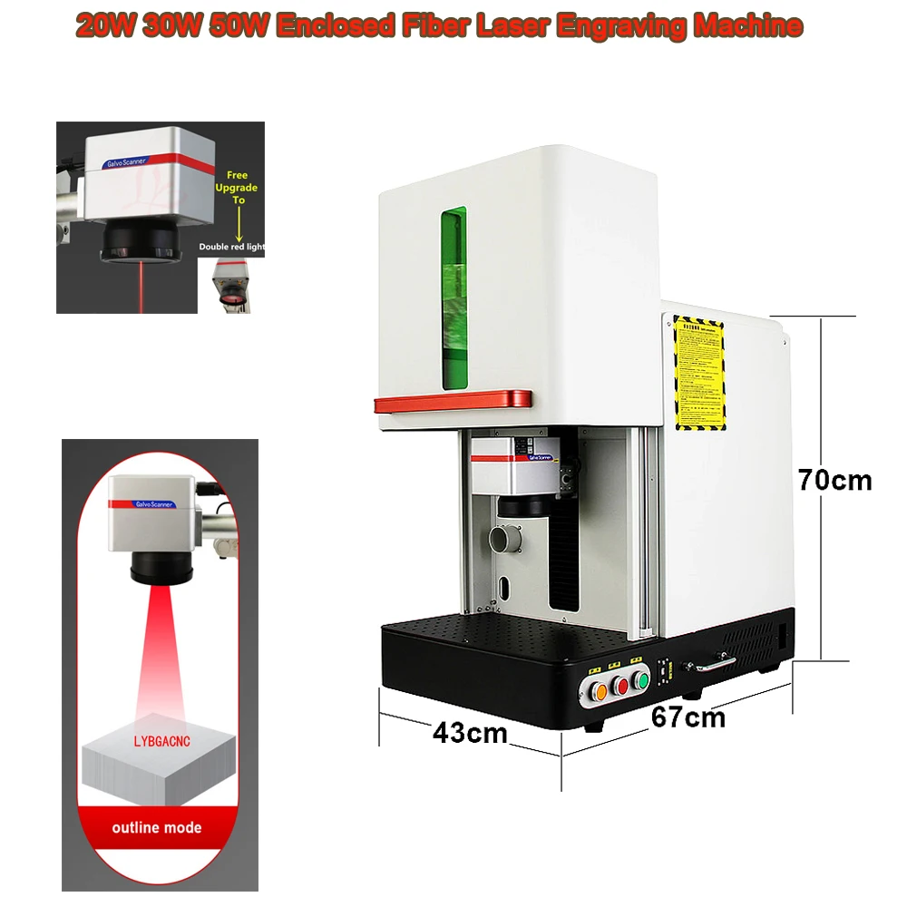 

Закрытый волоконно-лазерный гравировальный станок MAX Raycus JPT EM7 20 Вт 30 Вт 50 Вт маркировочный станок для маркировочной таблички для нержавеющей стали пластика ПВХ