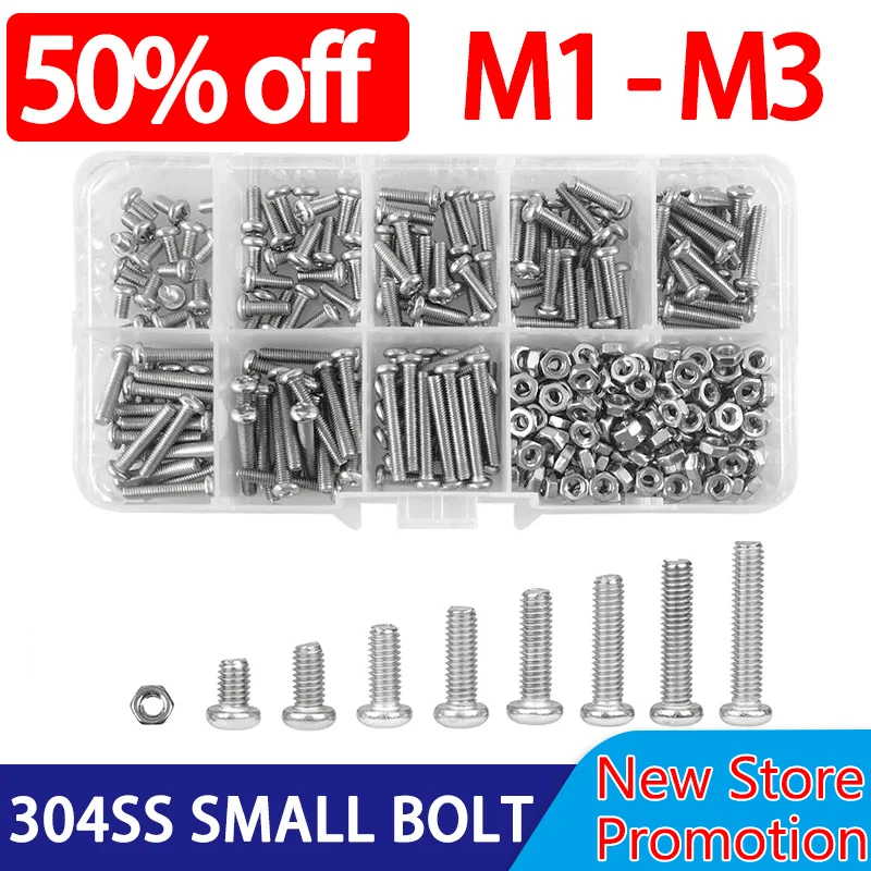 M1 M1 2 M1 4 M1 6 M2 5 M3 Small Machine Screw 304 Stainless Steel m1-m1-2-m1-4-m1-6-m2-5-m3-small-machine-screw-304-stainless-steel