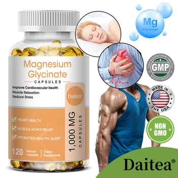 Magnesium Glycinate Supplement, Promotes Natural Sleep, Reduces Stress and Anxiety, Magnesium Vitamin Supports Bone Health 1