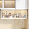 Wall-Mounted Seasoning Cabinet Thicken Carbon Steel Storage Shelves with Flip Door Below Cabinet Kitchen Shelf for Organization 1
