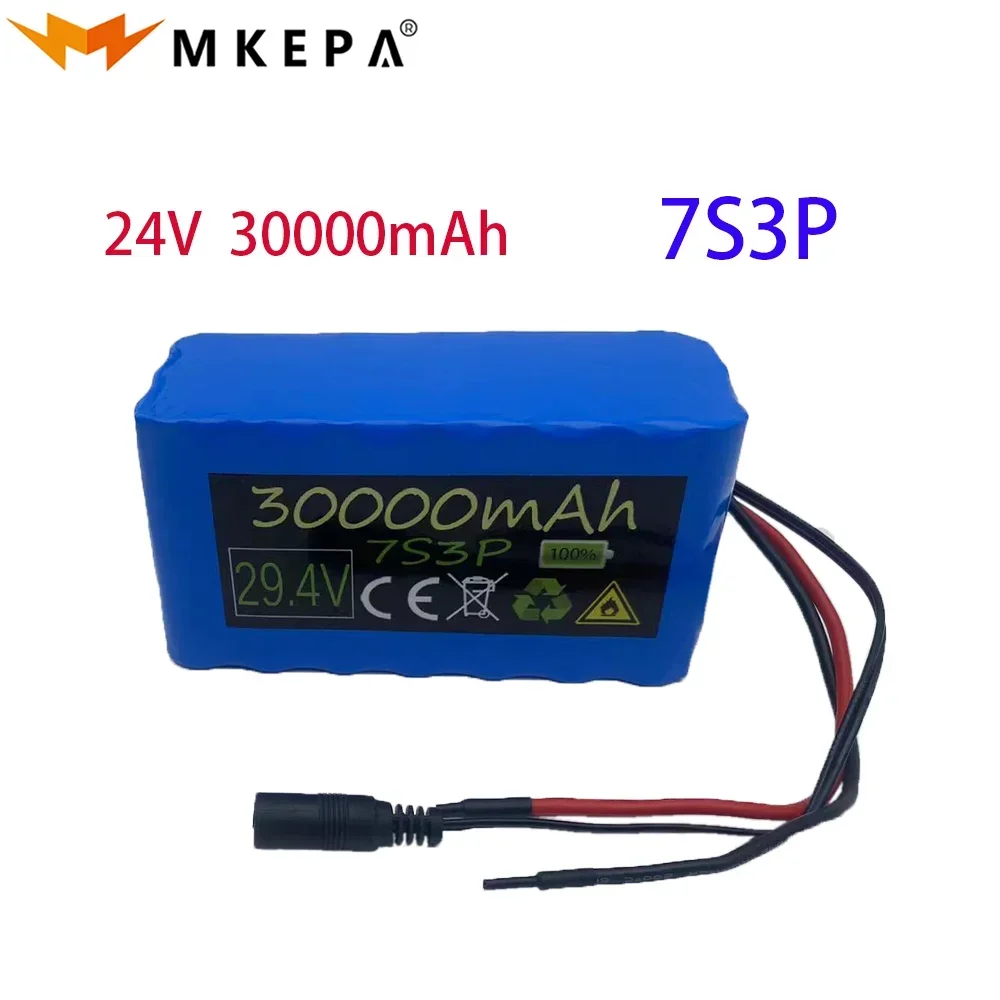 

MKEPA 7s3p 24V 30Ah 18650 Lithium Battery 29.4v 350W 500W Electric Bicycle Moped electric Li-iong