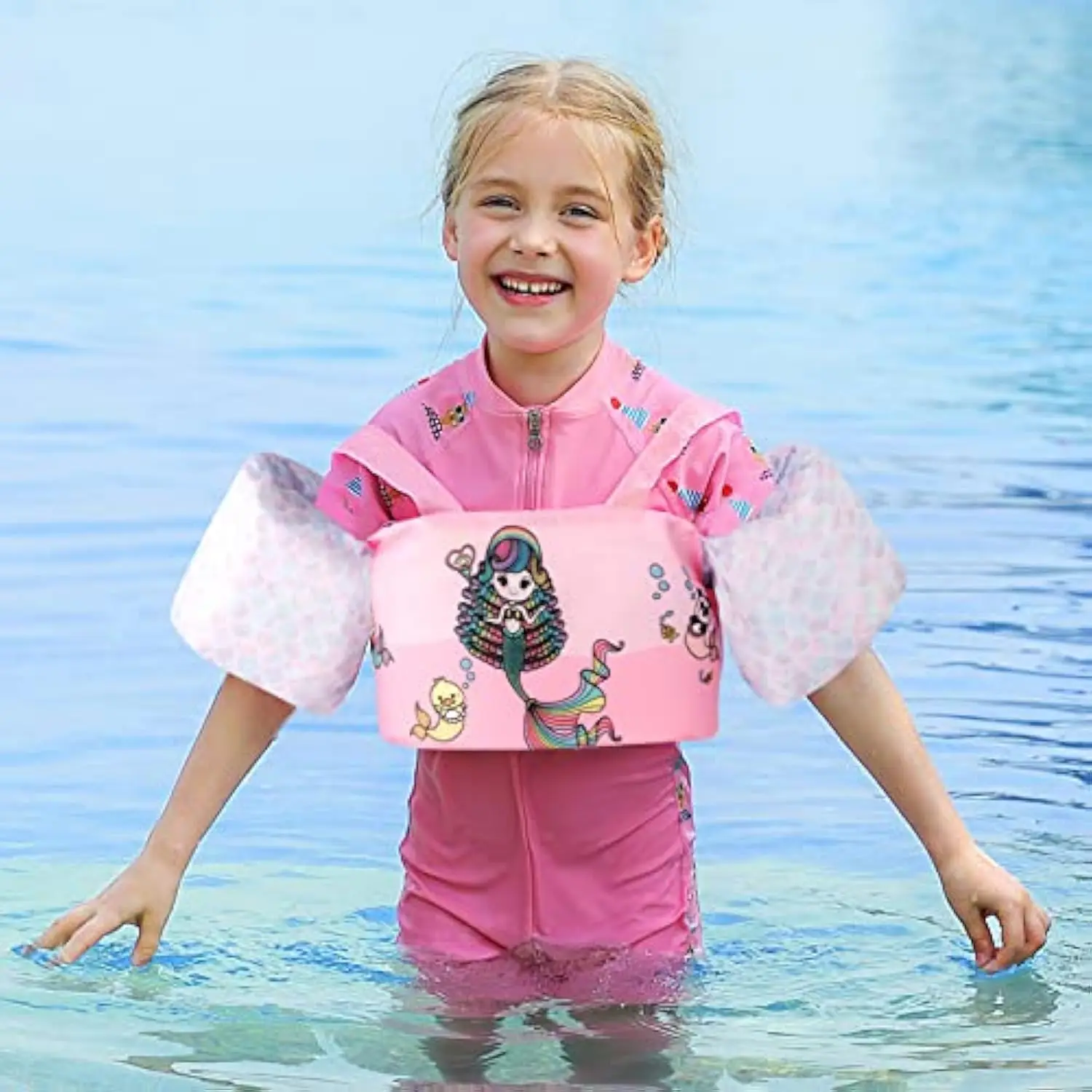 Toddler Swim Vest-Toddler Floaties Jacket & Water Wings for Boys & Girls-Durable Adjustable Fit Secure Comfortable