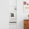 4PcsAcrylic Mirrors Set Self- Adhesive Mirror Tiles 2mm Thick Flexible Unbreakable Mirror Stickers Reflective Square Mirror Wall 3