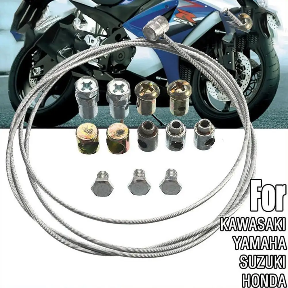 UniversalMotorcycleEmergencyCableRepairKitSolderlessNippleWithSleeveAndNutSetFit