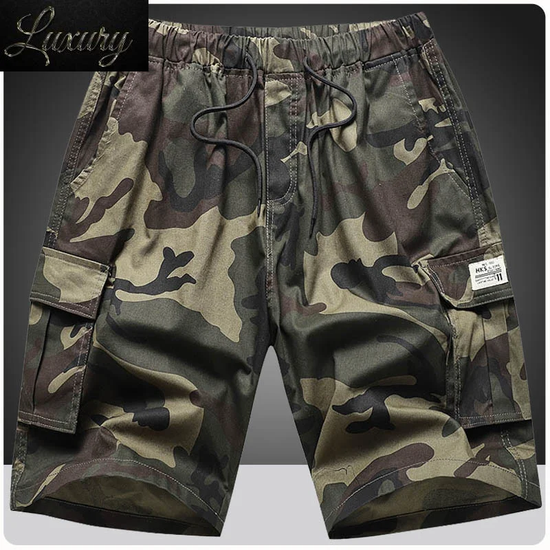 

Summer Camouflage Cargo Shorts Men Casual Pure Cotton Breathable Jogger Beach Sweatshort Male 7XL 8XL 9XL Fitness Homme Clothing