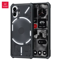 Shockproof Acrylic Phone Case with Airbag Bumper and Transparent Back Cover for Phone CMF 2 Pro (Black Clear)