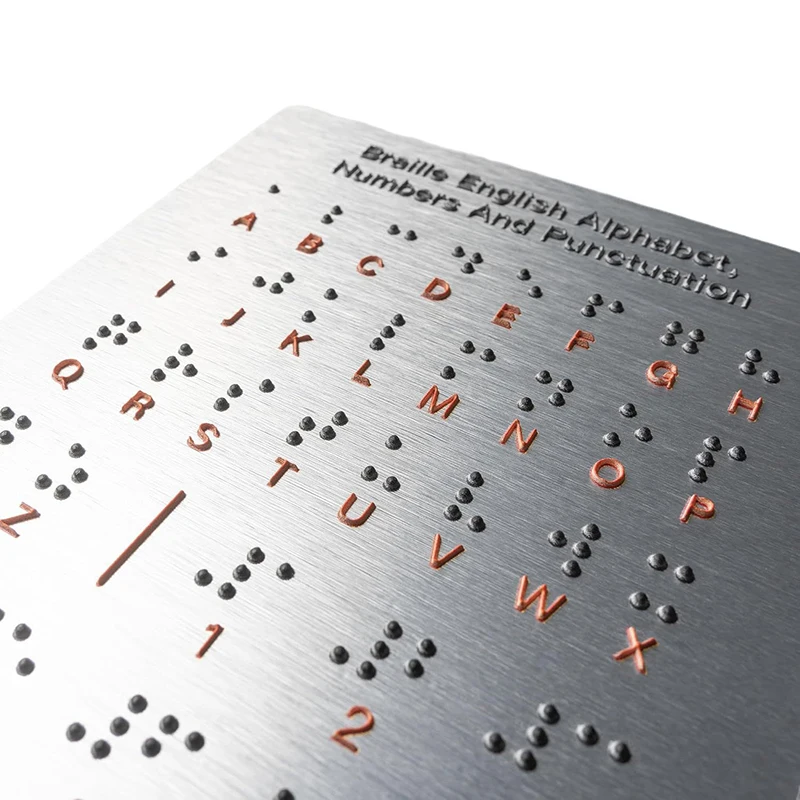 Durable Braille Alphabet and Numbers Learning Tool