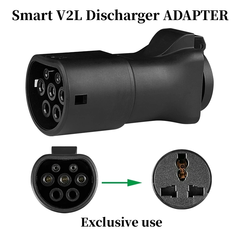 Compatible Smart EVs V2L Discharger Vehicle to Load for type2 Car Discharger Adapter Compatible with Smart 1/3 Car v2l connector ev charging adapter