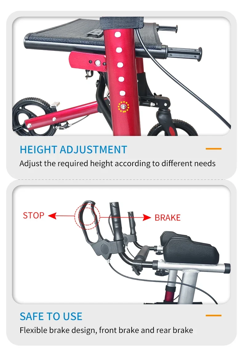 multifunctional handicap forearm walkers rollator for patienten old people 5