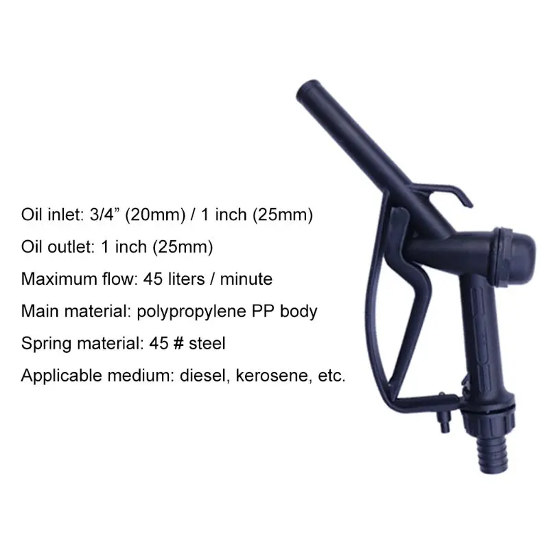 Fuel Nozzle Gun Manual Heavy Duty Nozzle Gun with 1" 3/4" Hook-Diesel & Nozzle