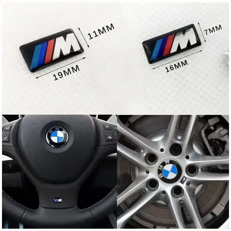 

Car Steering Wheel Hub Caps Center Emblem Badge Sticker DIY Sticker For All BMW E46 E39 E38 E90 E60 E36 F30 F20 X1 X3 X5 M Logo