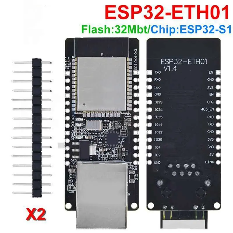 AAAEL-ESP32 WT32-ETH01 무선 모듈 내장형 직렬 포트-이더넷 Wifi 블루투스 MCU UART 네트워크 TCP IP 모듈 서버