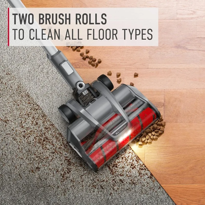 

Hoover ONEPWR легкий палочка вакуум с вездеходной двойной щеткой рулон сопла, BH53602V, серебристый