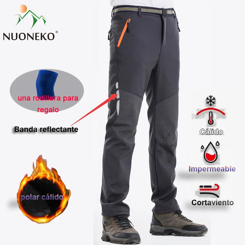 Pantalones de trekking hombres invierno, Pantalones impermeables  senderismo