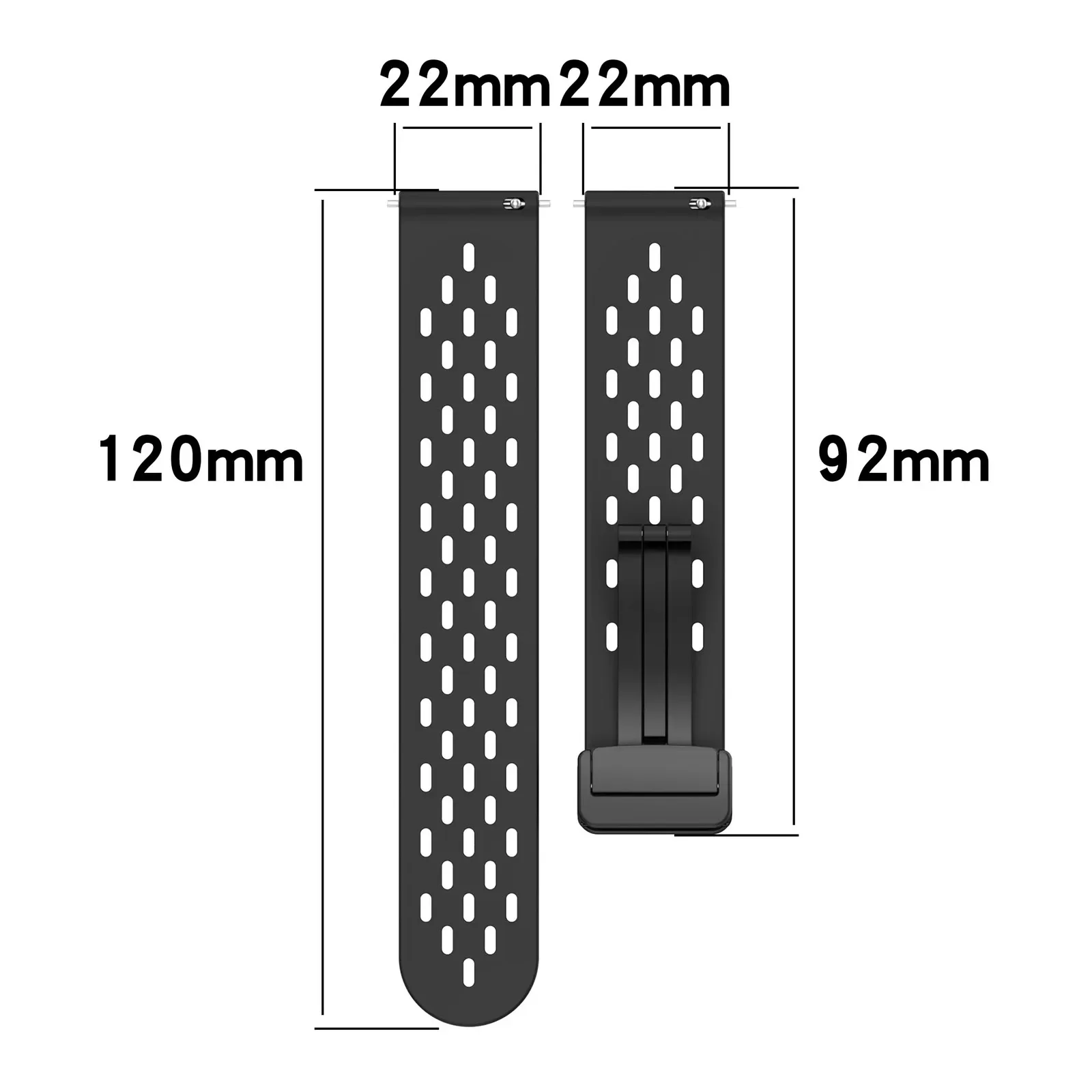 Breathable Silicone Strap with Magnetic Buckle Band