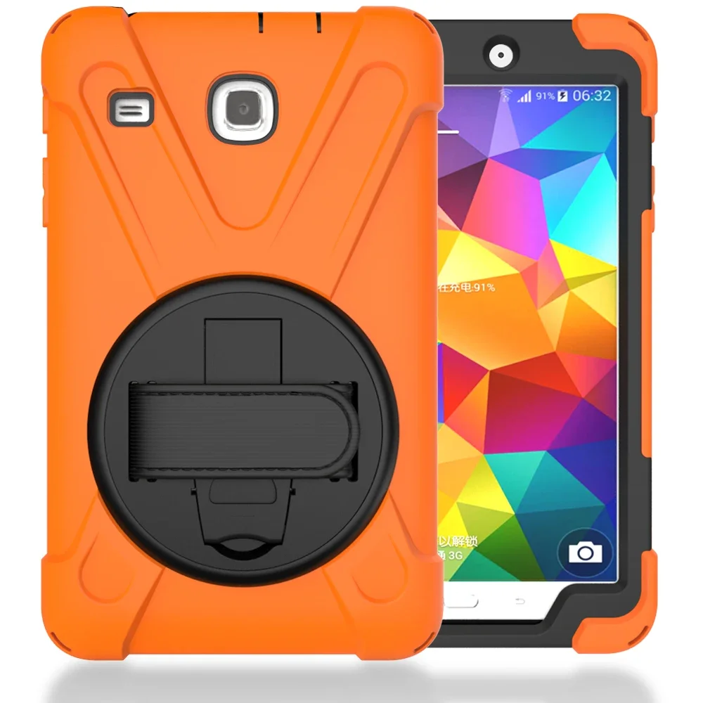 Armor Case For Samsung Galaxy Tab E SM-T377 T377V T375 Hand